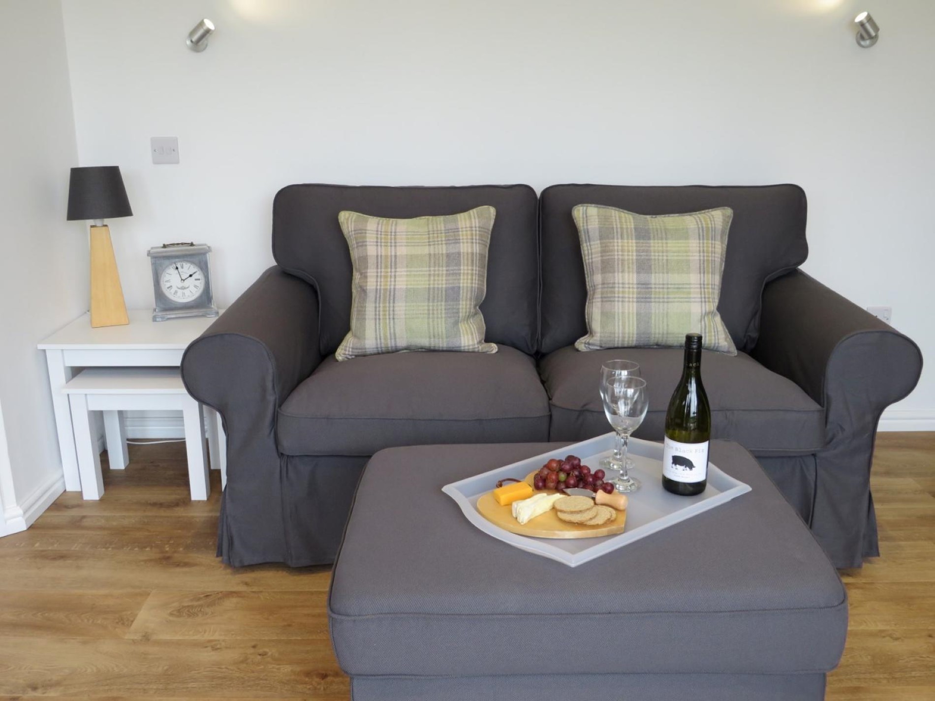 Cosy up on the comfortable sofa