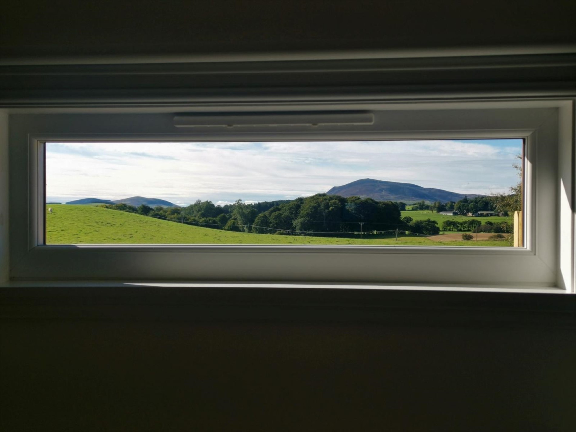 Peak out to see the splendid countryside
